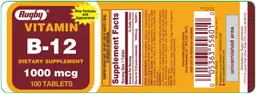 Label for Vitamin B-12 1000 mcg