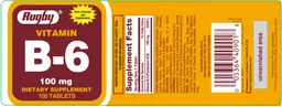 Label for Vitamin B-6 100 mg