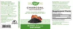 Label for Charcoal Activated 560 mg