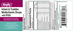 Label for Infant & Toddler Multivitamin Drops with Iron