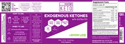 Label for Exogenous Ketones Lemon Lime