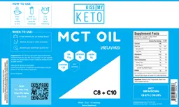 Label for MCT Oil C8 + C10 Unflavored