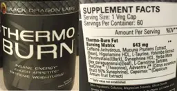 Label for Thermo Burn