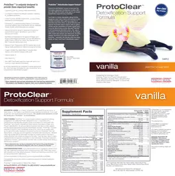 Label for ProtoClear Vanilla