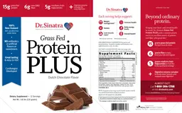 Label for Grass Fed Protein Plus Dutch Chocolate Flavor