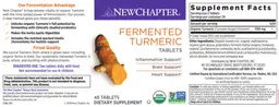Label for Fermented Turmeric Tablets