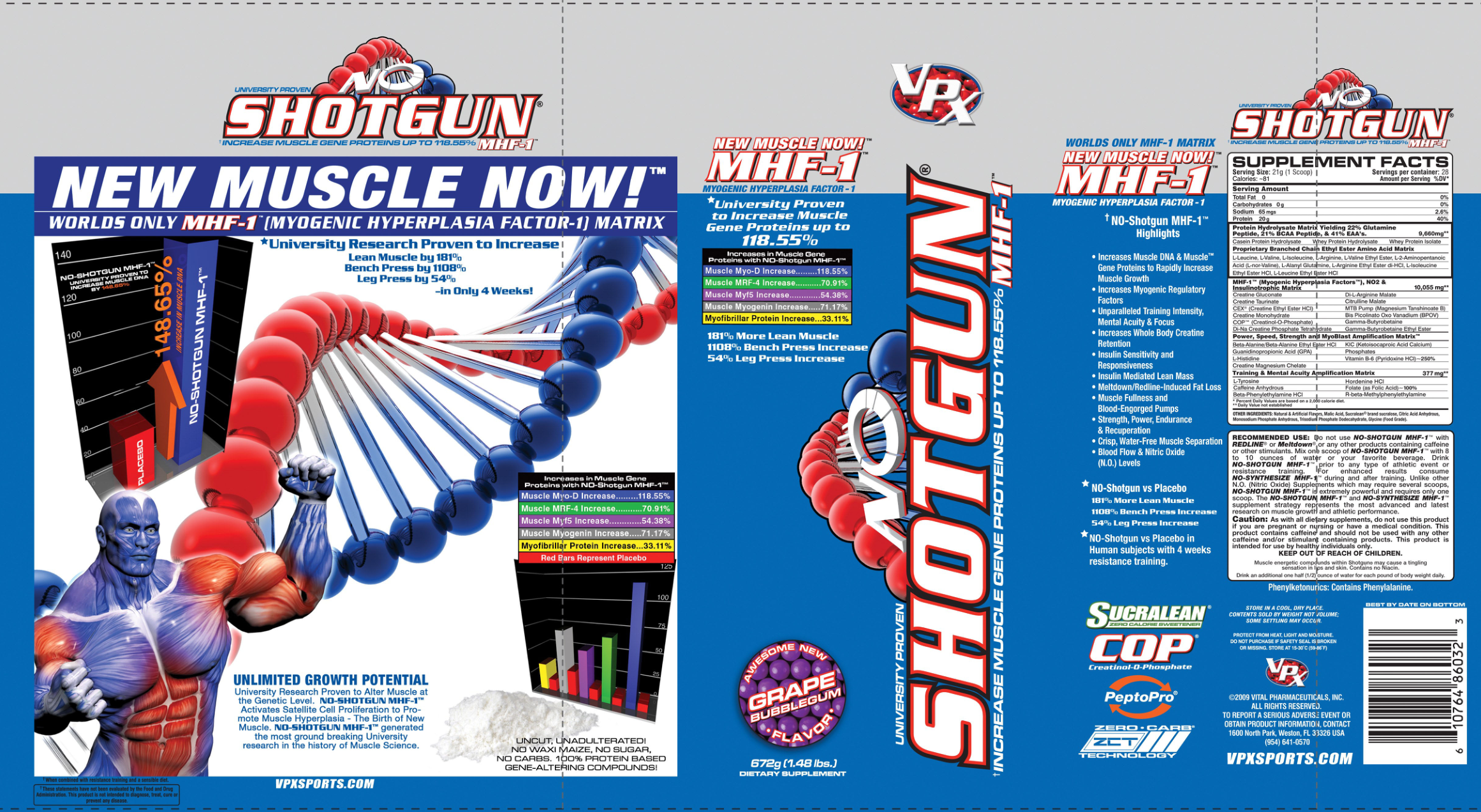 Label for NO Shotgun MHF-1 Grape Bubblegum