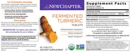 Label for Fermented Turmeric Tablets