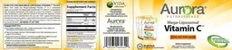 Label for Mega-Liposomal Vitamin C 3000 mg