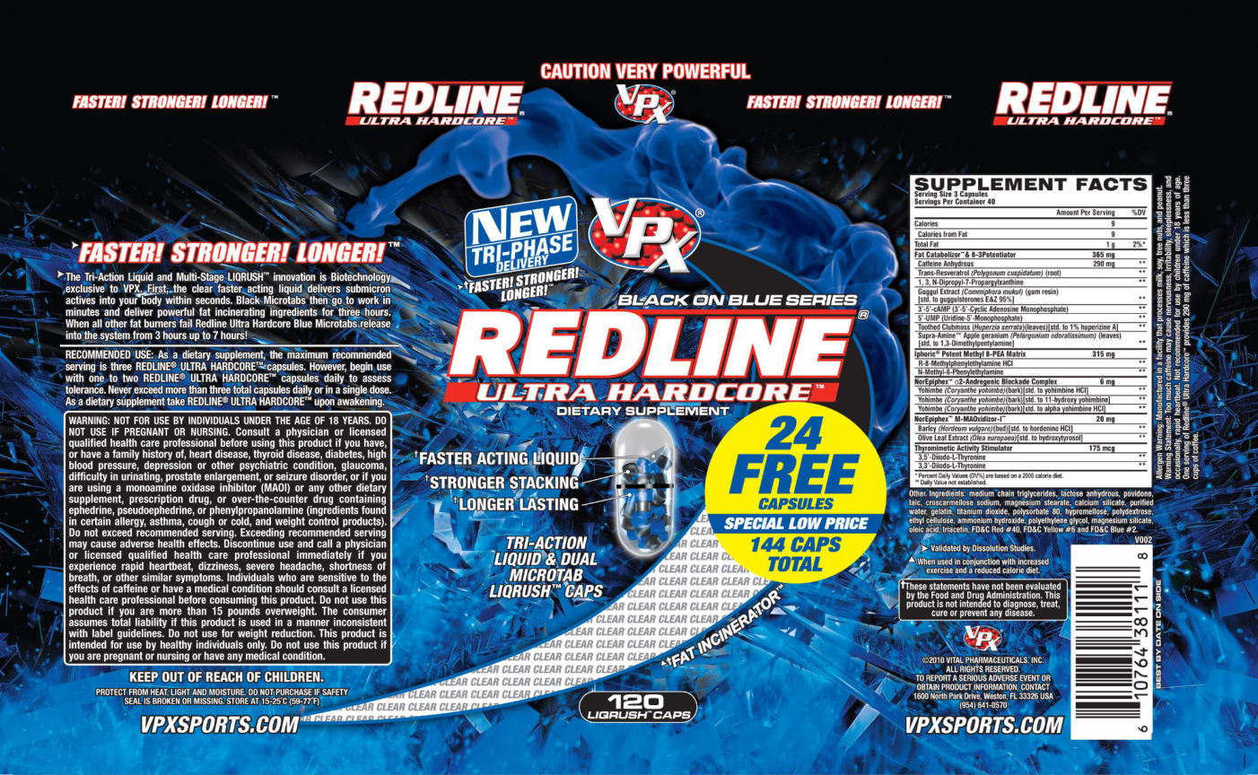 Label for Redline Ultra Hardcore