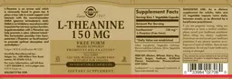 Label for L-Theanine 150 mg