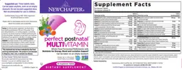 Label for Perfect Postnatal Multivitamin