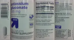 Label for Potassium Gluconate 595 mg