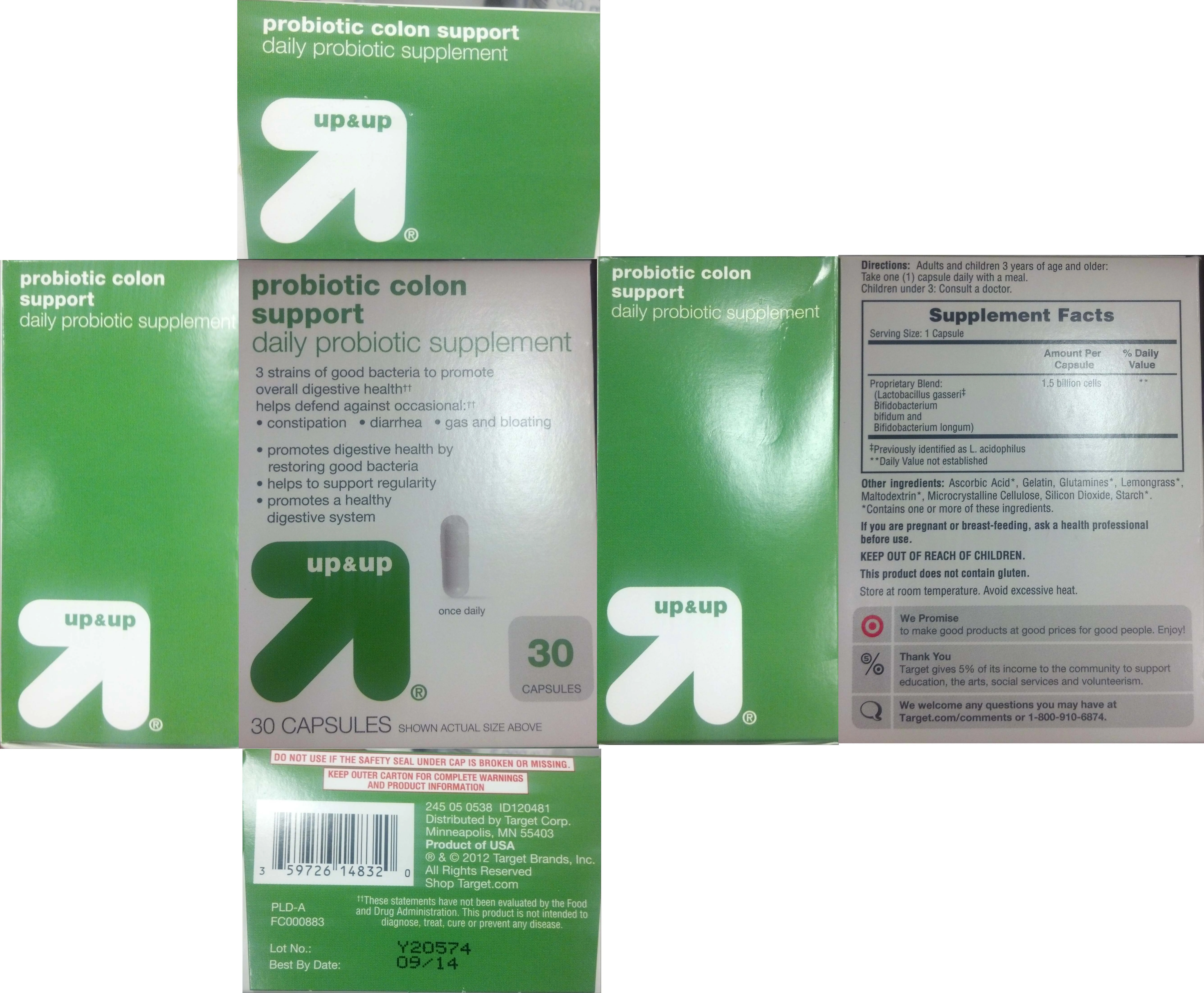 Label for Probiotic Colon Support