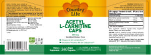 Acetyl L-Carnitine Caps 500 mg