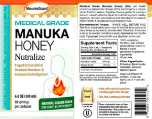 Manuka Honey Nutralize Natural Ginger Pe