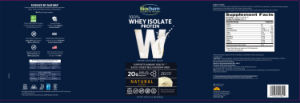 W 100% Whey Isolate Protein Natural Flav