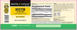 Label for Biotin 10,000 mcg Plus Keratin 100 mg