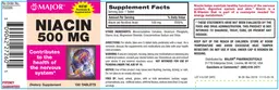 Label for Niacin 500 mg