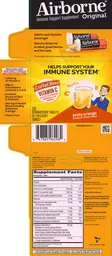Label for Airborne Original Zesty Orange