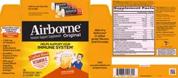 Label for Airborne Original Zesty Orange