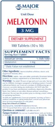 Label for Melatonin 3 mg