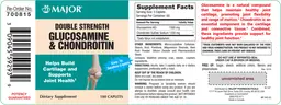 Label for Double Strength Glucosamine & Chondroitin