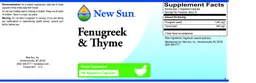 Label for Fenugreek & Thyme
