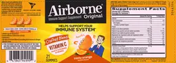 Label for Airborne Original Zesty Orange