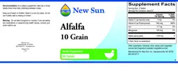Label for Alfalfa 10 Grain