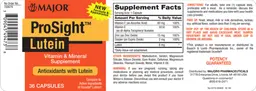 Label for ProSight Lutein