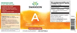 Label for Vitamin A 10,000 IU