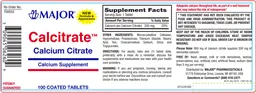 Label for Calcitrate Calcium Citrate
