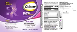 Label for Caltrate 600+D3 Plus Minerals