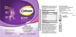 Label for Caltrate 600+D3 Plus Minerals