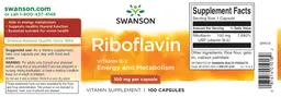Label for Riboflavin 100 mg