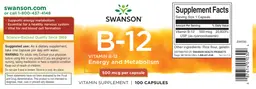 Label for B-12 500 mcg