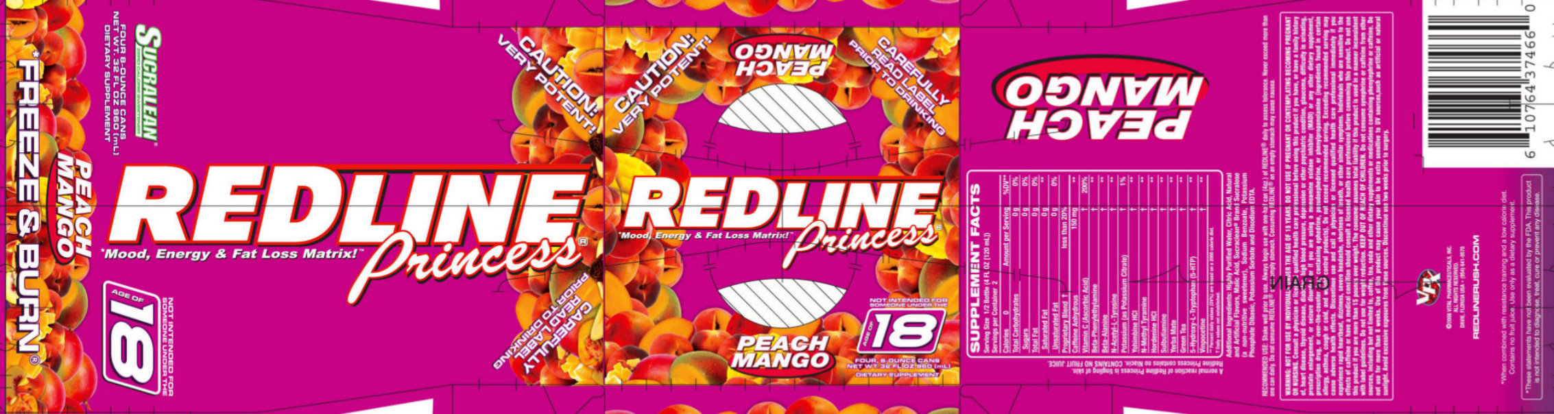 Label for Redline Princess Peach Mango