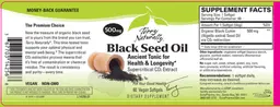 Label for Black Seed Oil 500 mg