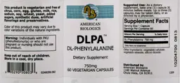 Label for DLPA DL-Phenylalanine