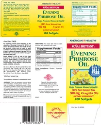 Label for Evening Primrose Oil 500 mg