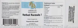 Label for Herbal Formula 1