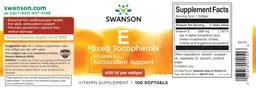 Label for E Mixed Tocopherols 400 IU