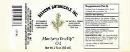 Label for Montana YewTip Oil