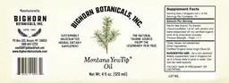 Label for Montana YewTip Oil