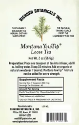 Label for Montana YewTip Loose Tea