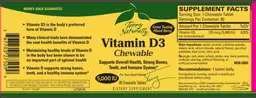 Label for Vitamin D3 Chewable Mixed Berry 5,000 IU
