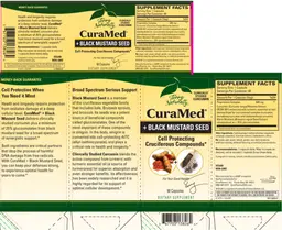 Label for CuraMed + Black Mustard Seed