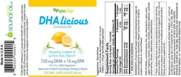 Label for DHAlicious Organic Lemon & Green Tea Flavor
