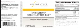 Label for End Fatigue Adrenal Stress-End